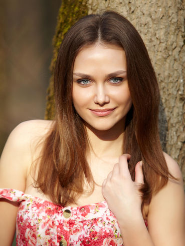 Charming Chick Zlatka A Is In The Thick Wood Losing Off Short Colorful Dress