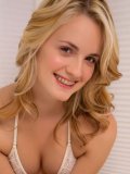 Sweet Blonde Teen Sara James Smiling Into The Camera When Stimulating Clit With Fingers