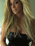 Enchanting Blonde In Handcuffs Xo Gisele Poses In Leather Lingerie Then Strips It