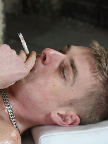 Leo Foxx Smokes A Cigarette Totally Naked In Front Of Kinky Clothed Man Sebastian Kane