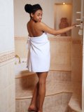 Charming Black Bimbo Gana A Is Not Going To Hide Her Shaved Pussy Under The Towel