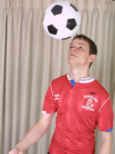 Young Inked Reese Bfcollection Plays Around With A Soccer Ball & Shows Off His Pierced Cock